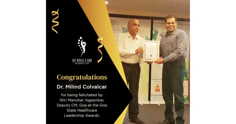 Dr Milind Colvalcar Goa Healthcare Leadership Award 2019