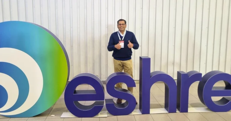 Dr Milind Colvalcar ESHRE Amsterdam 2024 conference