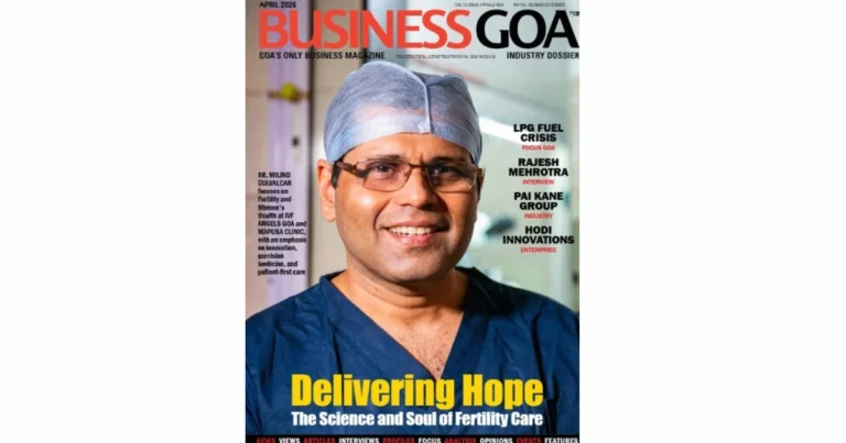 Dr Milind Colvalcar featured in Business Goa magazine April 2026